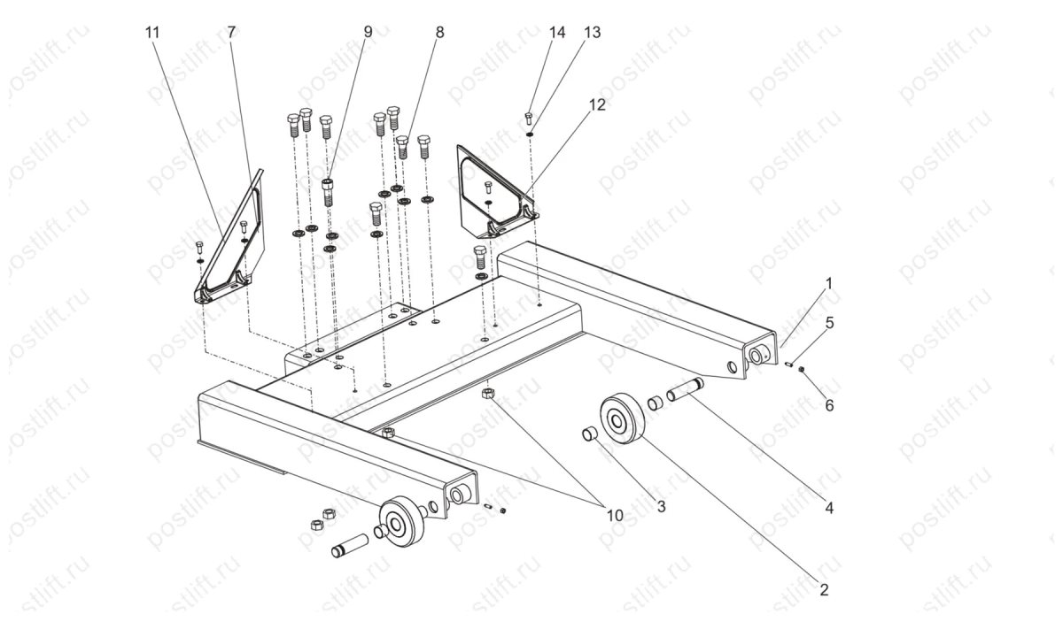  Комплект подкатных колонн Ravaglioli RAV216NL (0)
