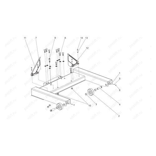 Комплект подкатных колонн Ravaglioli RAV216NL
