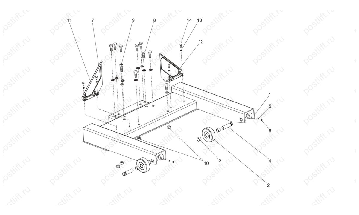  Комплект подкатных колонн Ravaglioli RAV224NL (0)