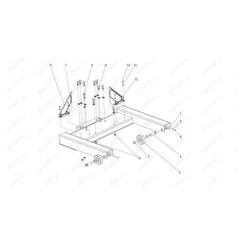 Комплект подкатных колонн Ravaglioli RAV224NL