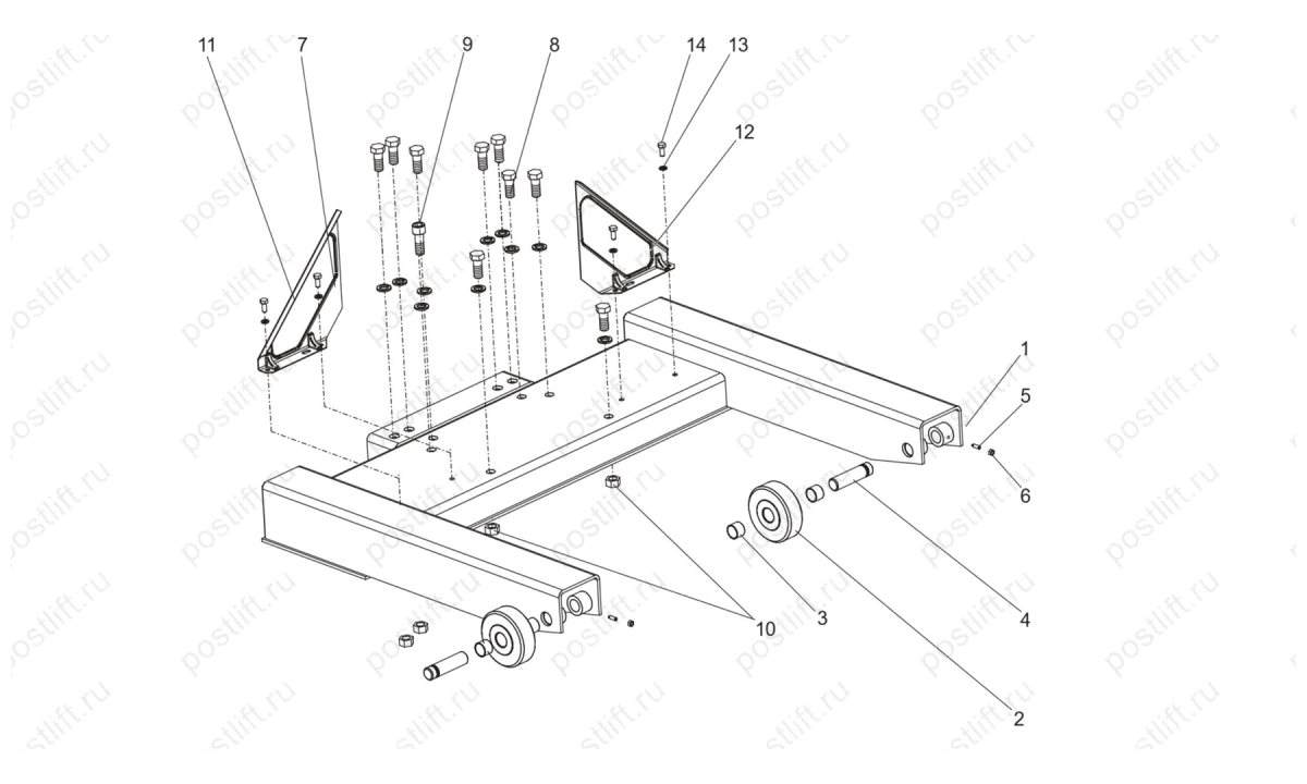  Комплект подкатных колонн Ravaglioli RAV226NL (0)