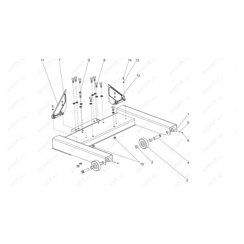 Комплект подкатных колонн Ravaglioli RAV226NL