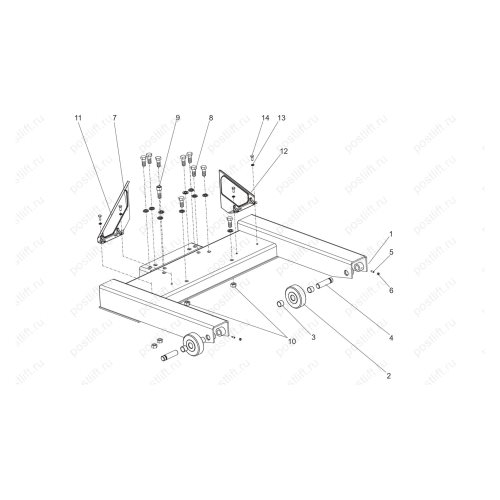 Комплект подкатных колонн Ravaglioli RAV232N