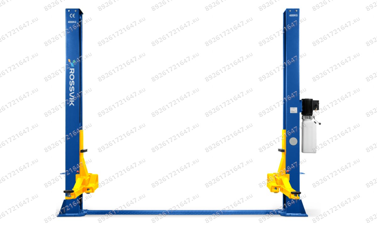  Автоподъемник двухстоечный ROSSVIK T4 г/п 4.0т, 220В, электрогидравлический с нижней синхронизацией. (0)