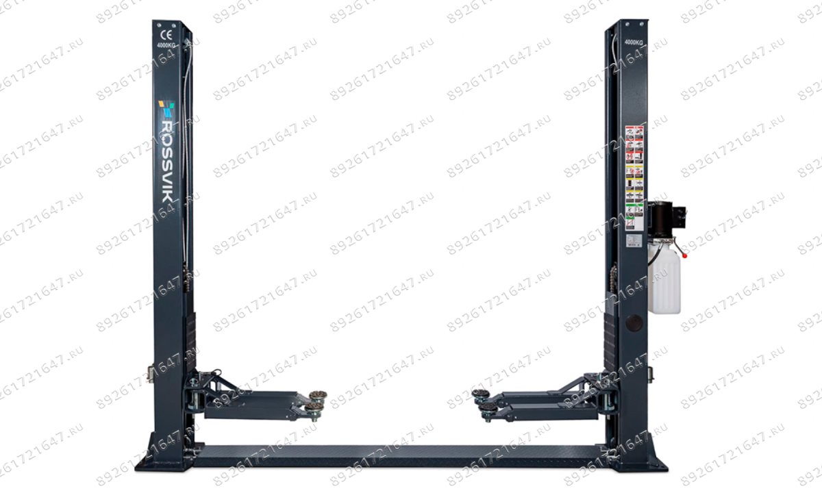  Автоподъемник двухстоечный ROSSVIK T4Е г/п 4.0т, 220В. Серый (0)
