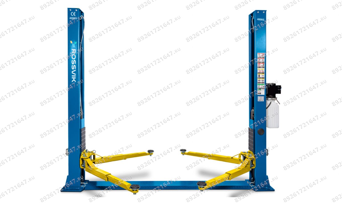  Автоподъемник двухстоечный ROSSVIK T4Е г/п 4.0т, 380В. Синий (0)