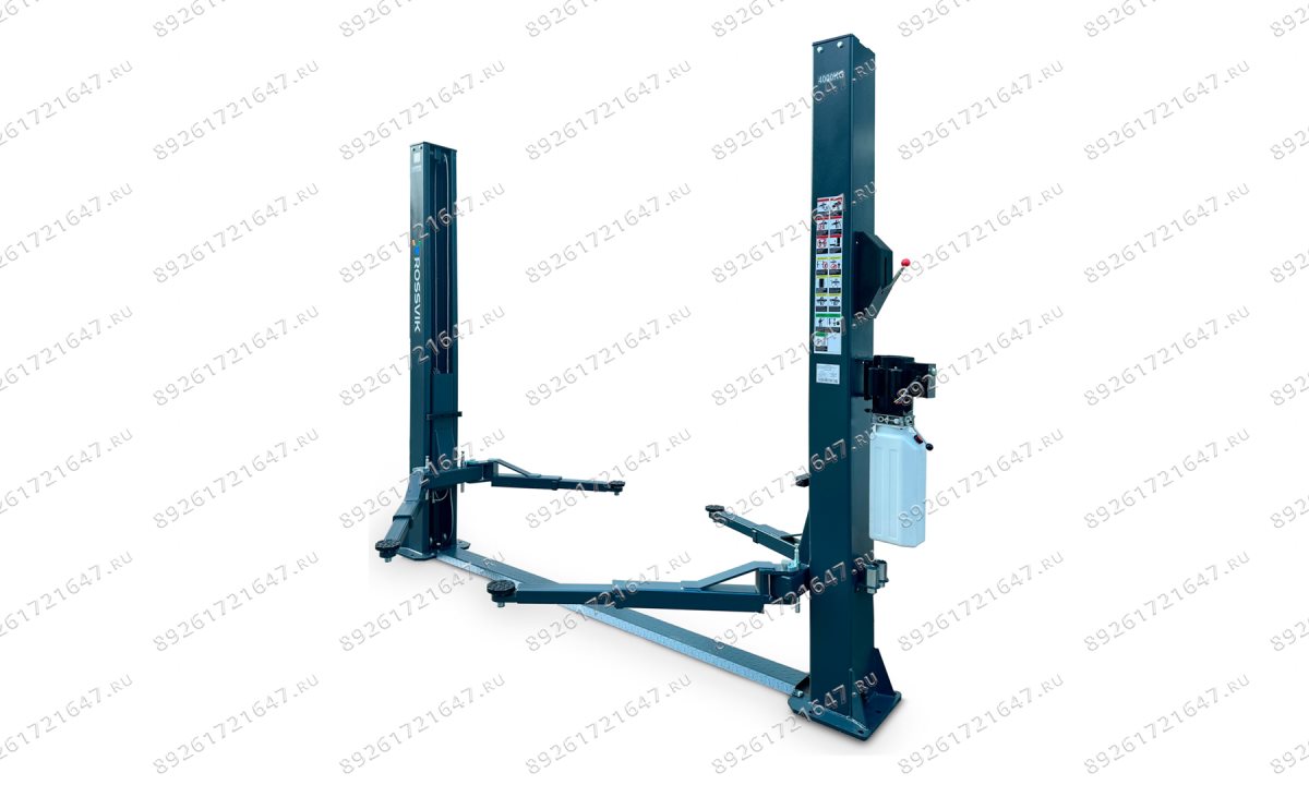  Автоподъемник двухстоечный ROSSVIK T4H г/п 4.0т, 380В, электрогидравлический с нижней синхронизацией (1)