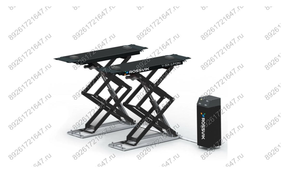  Автоподъемник ножничный ROSSVIK PRO V-32X (LP/ON) напольный г/п 3.2т, 380В RAL7040 Цвет серый (0)