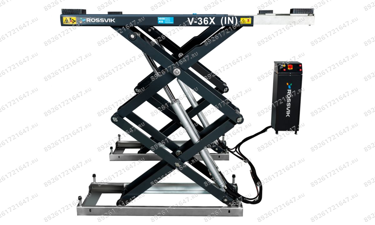  Автоподъемник ножничный ROSSVIK PRO V-36X (IN) заглубленный г/п 3.6т, 380В RAL7040 Цвет серый (1)