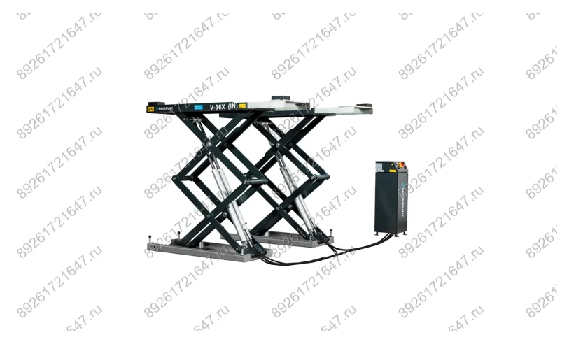 Автоподъемник ножничный ROSSVIK PRO V-36X (IN) заглубленный г/п 3.6т, 380В RAL7040 Цвет серый фото