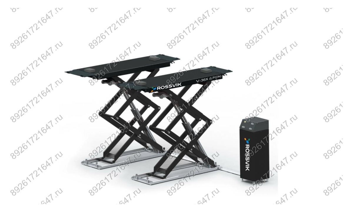  Автоподъемник ножничный ROSSVIK PRO V-36X (LP/ON) напольный г/п 3.6т, 380В RAL7040 Цвет серый (0)