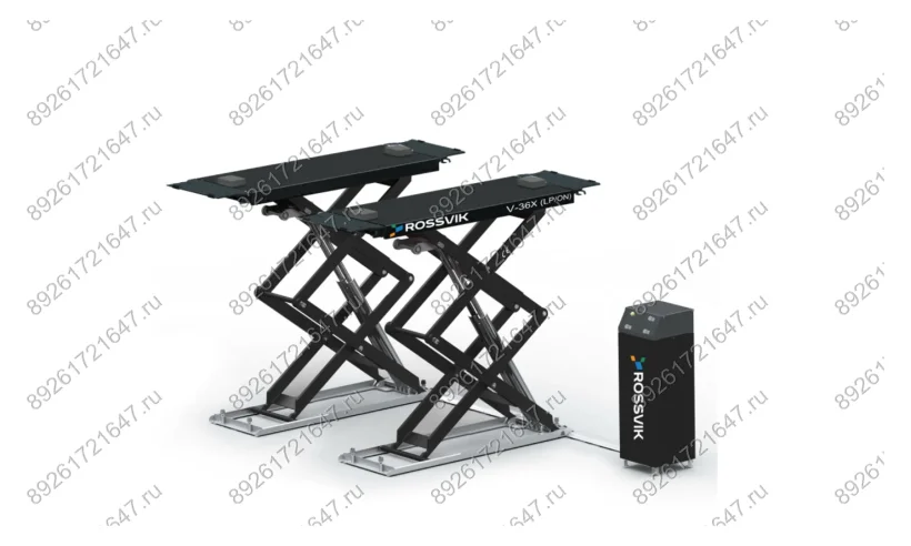 Автоподъемник ножничный ROSSVIK PRO V-36X (LP/ON) напольный г/п 3.6т, 380В RAL7040 Цвет серый фото