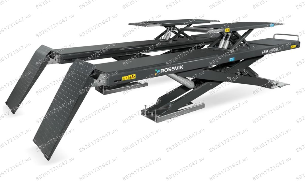  Автоподъемник ножничный ROSSVIK PRO V-55X (46/ON) напольный для р/с, г/п 5.5т, 380В RAL7040 Серый (1)