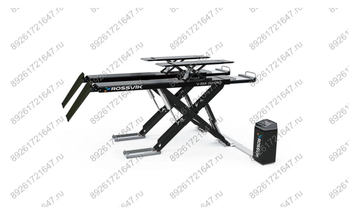  Автоподъемник ножничный ROSSVIK PRO V-55X (52/ON) напольный для р/с, г/п 5.5т, 380В RAL7040 Серый (0)