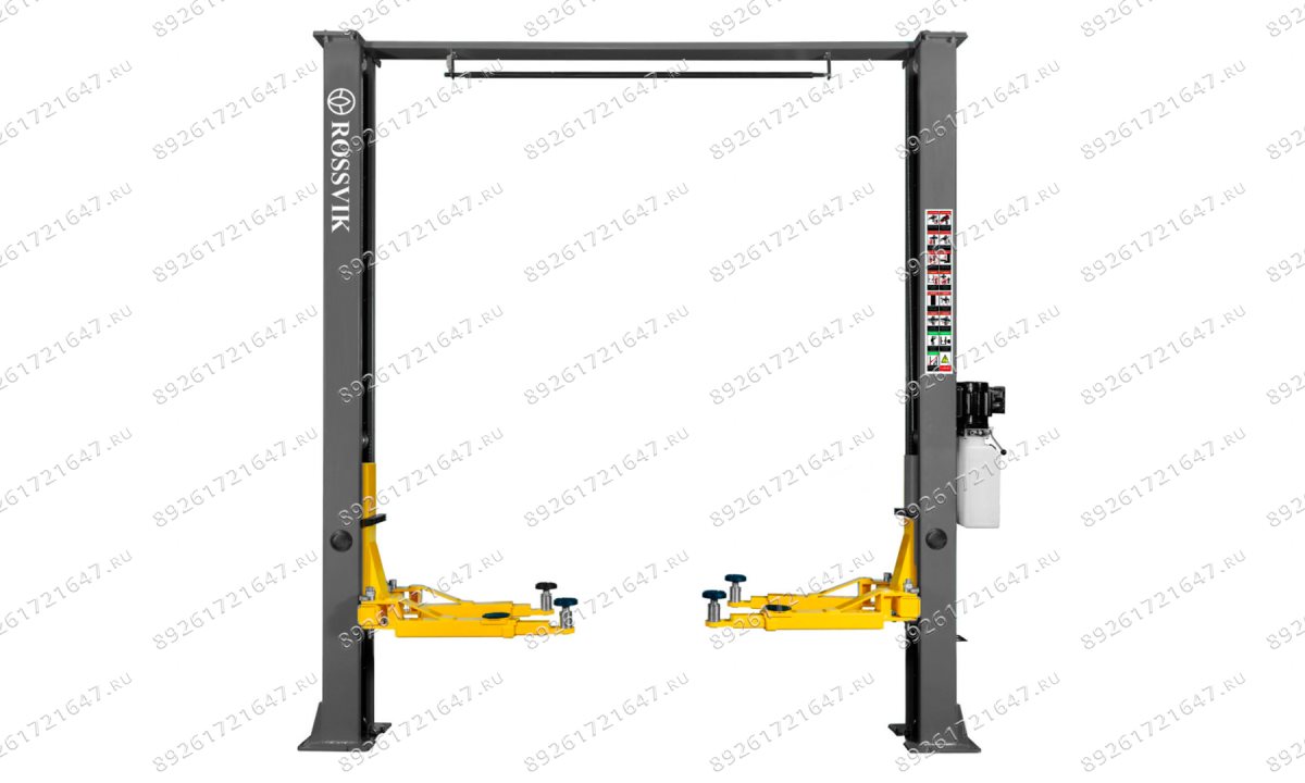  Автоподъемник двухстоечный ROSSVIK V2-4L г/п 4.0т, 380В, с верхней синхронизацией. Цвет серый. (0)