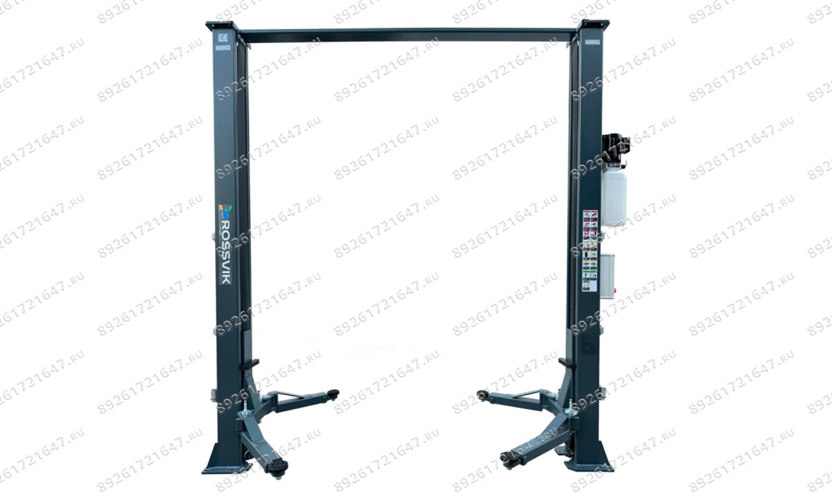  Автоподъемник двухстоечный ROSSVIK V2-4LB г/п 4.0т, 380В, с верхней синхронизацией. Цвет серый. (0)