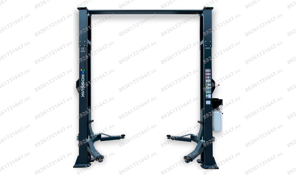  Автоподъемник двухстоечный ROSSVIK V2-4LH г/п 4.0т, 220В, с верхней синхронизацией. Серый (0)