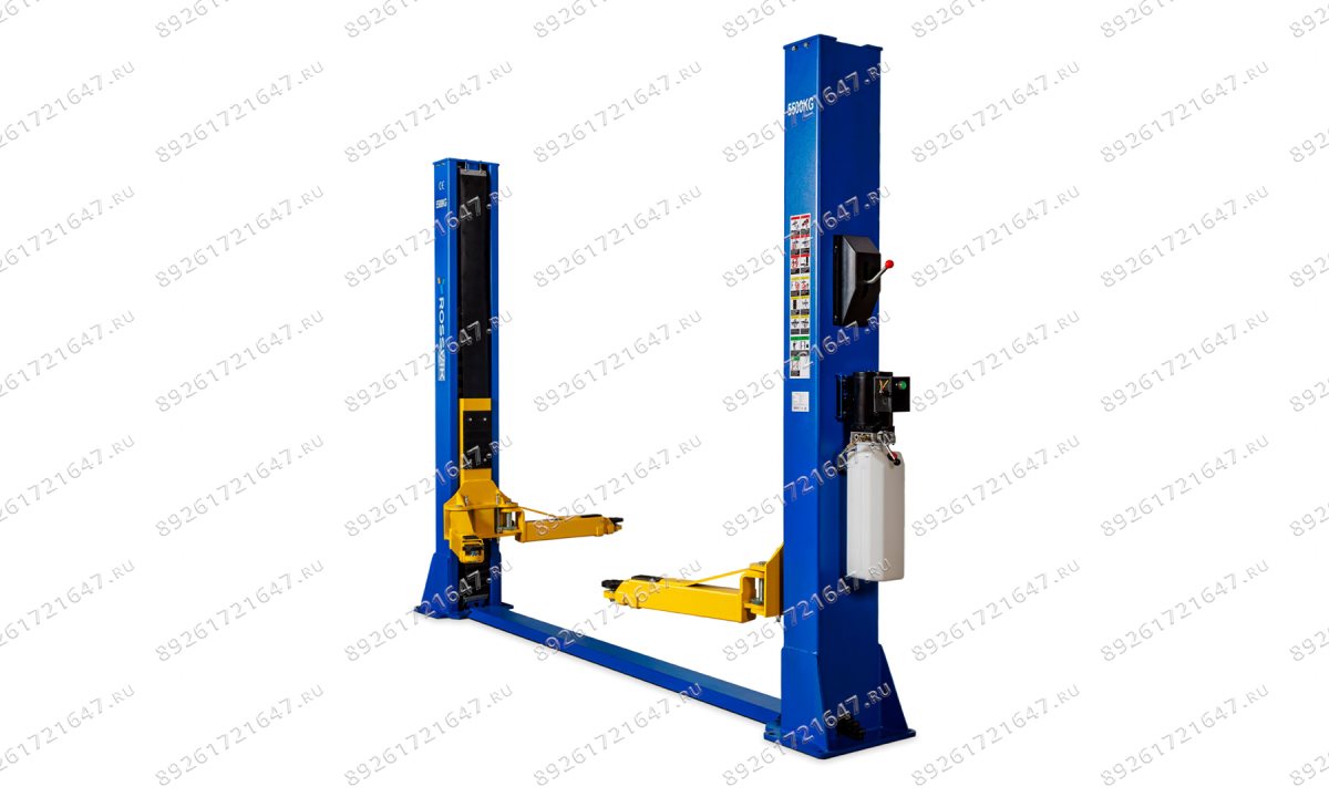  Автоподъемник двухстоечный ROSSVIK V2-5.5 г/п 5,5т, 380В, с нижней синхронизацией. Синий (0)