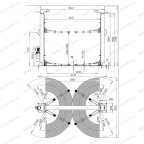  Автоподъемник двухстоечный ROSSVIK V2-5.5 г/п 5,5т, 380В, с нижней синхронизацией. Синий мни (8)