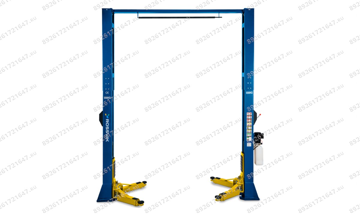  Автоподъемник двухстоечный ROSSVIK V2-5.5L г/п 5.5т, 380В, с верхней синхронизацией. Синий (0)
