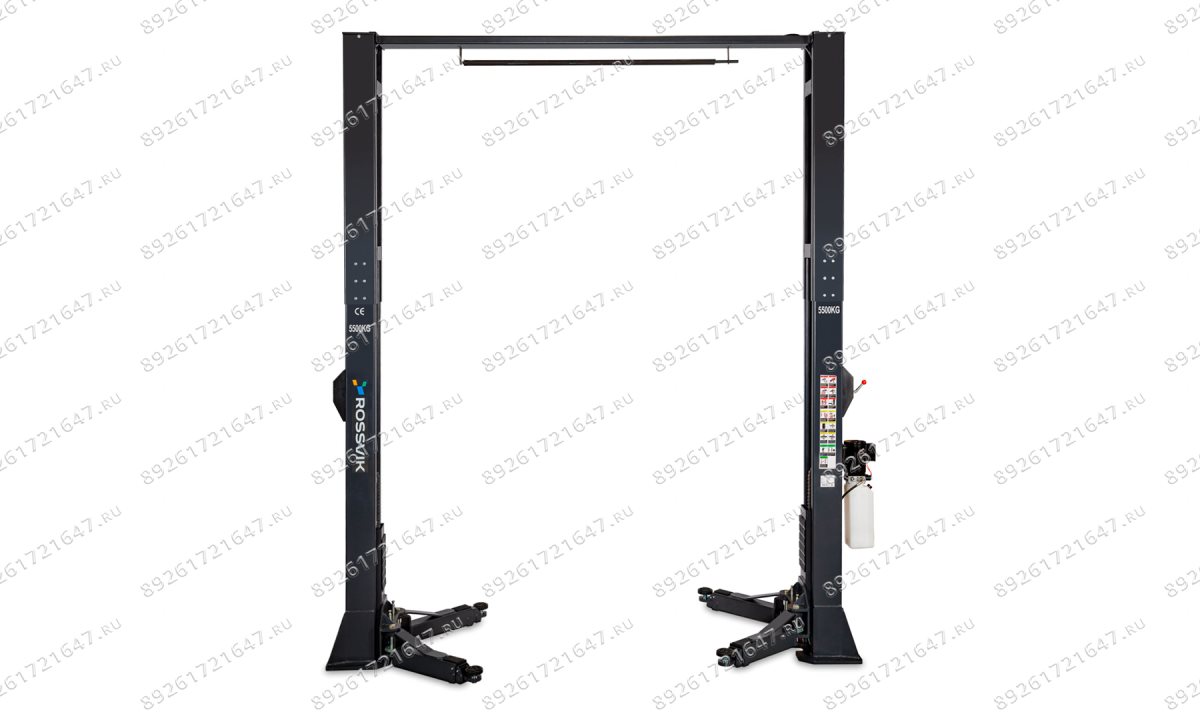  Автоподъемник двухстоечный ROSSVIK V2-5.5L г/п 5.5т, 380В, с верхней синхронизацией. Серый RAL7016 (0)