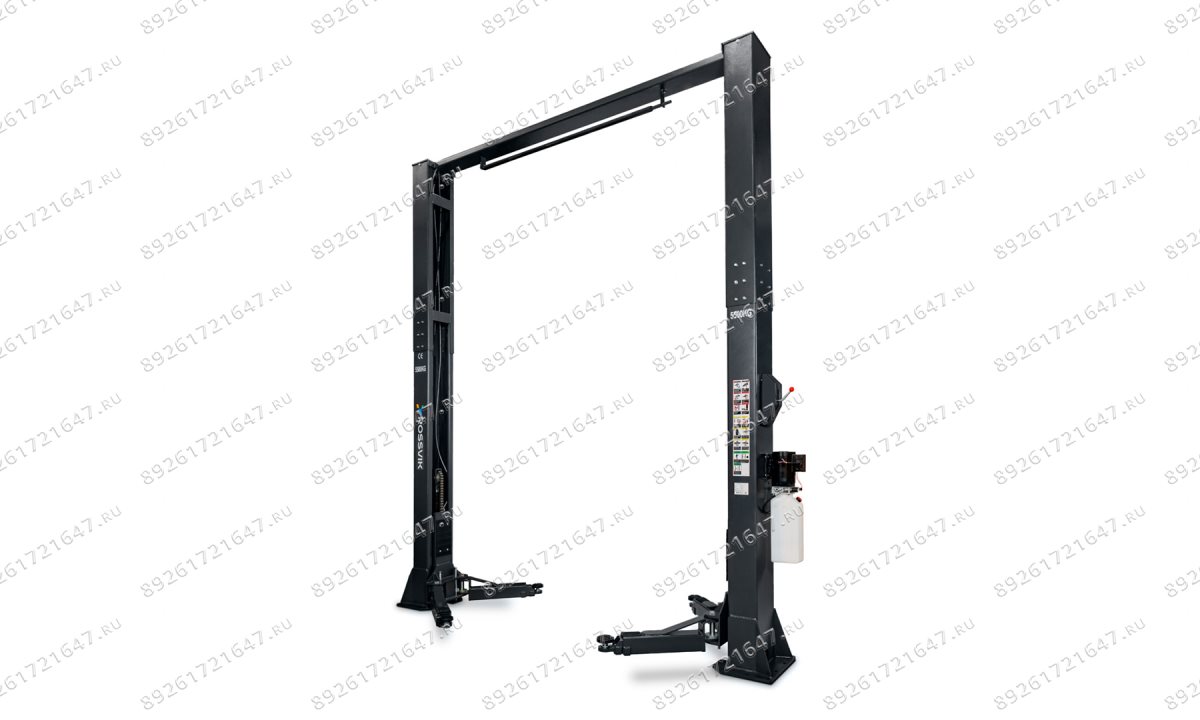  Автоподъемник двухстоечный ROSSVIK V2-5.5L г/п 5.5т, 380В, с верхней синхронизацией. Серый RAL7016 (1)
