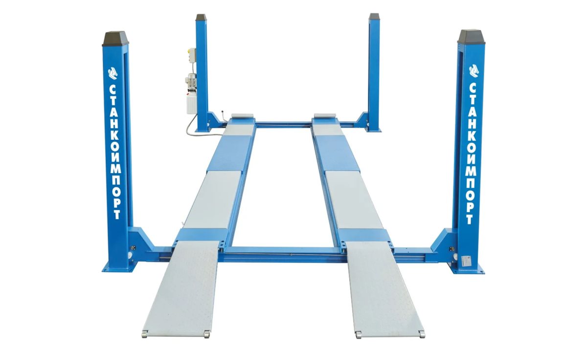  Подъемник 4-х стоечный электрогидравлический на 4, 5 тонны под сход-развал, 380В СТАНКОИМПОРТ (0)