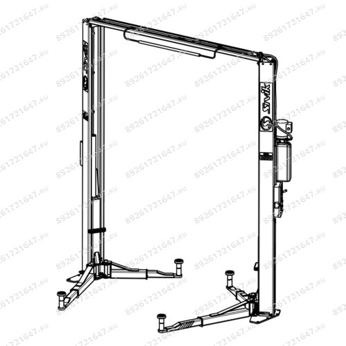 Запчасти для: Подъемник 2-х стоечный гидравличекий ПГА-3500-Е (01-05-2021_01-07-2021) (деталировка)