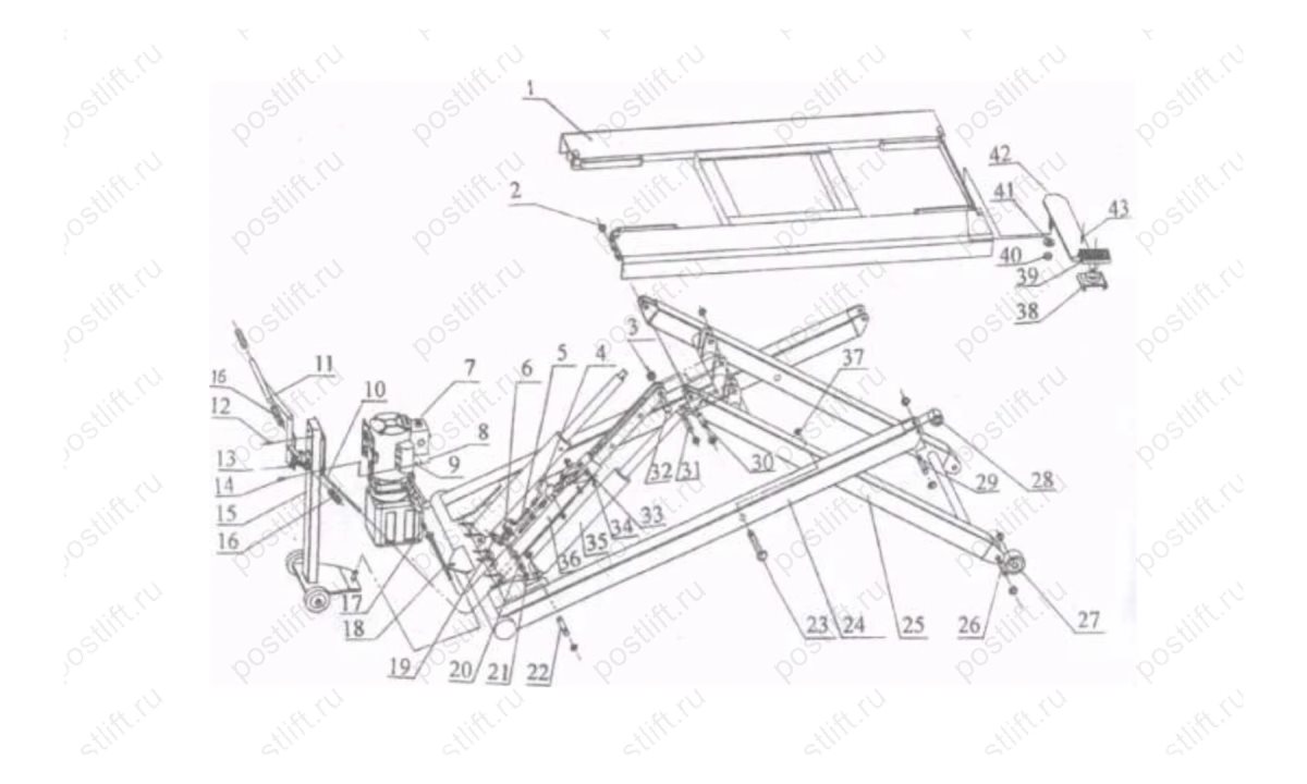  Подъемник ножничный напольный STORM TS6000 (0)
