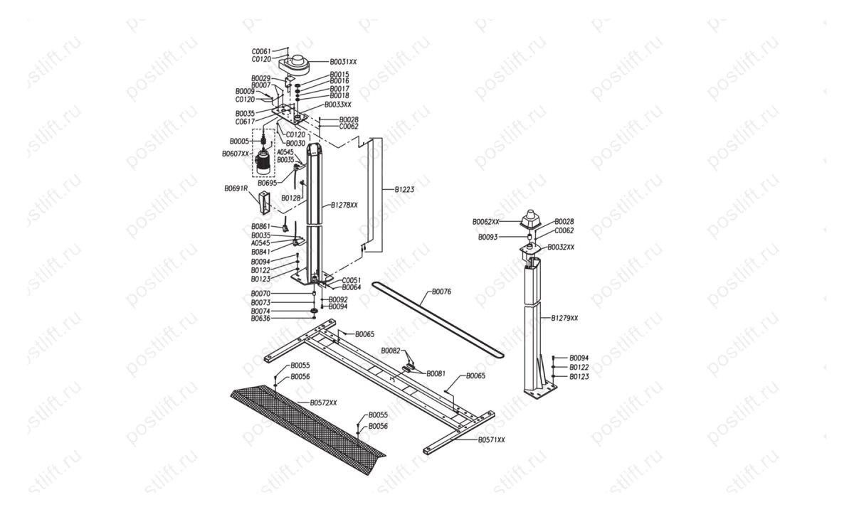  Двухстоечный подъемник OMA Werther 255 (0)