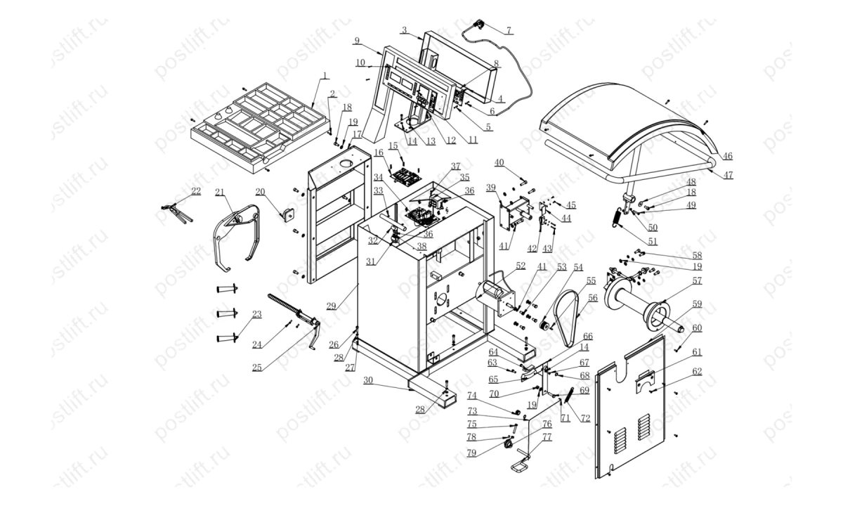  Балансировочный стенд для колес грузовых KraftWell CB448 (0)