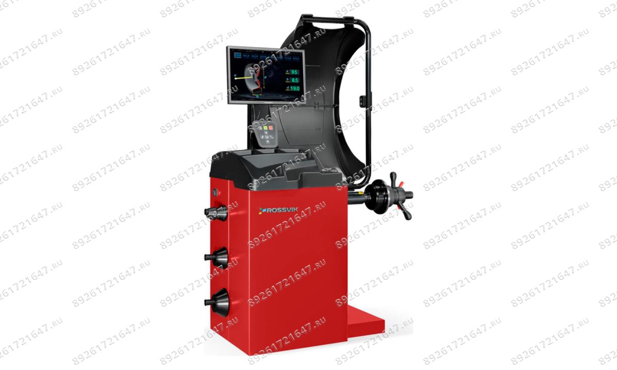  Станок балансировочный ROSSVIK VT-63, 220В (LCD, лазер, эл. линейка, УЗ) RAL3020 КРАСНЫЙ (1)