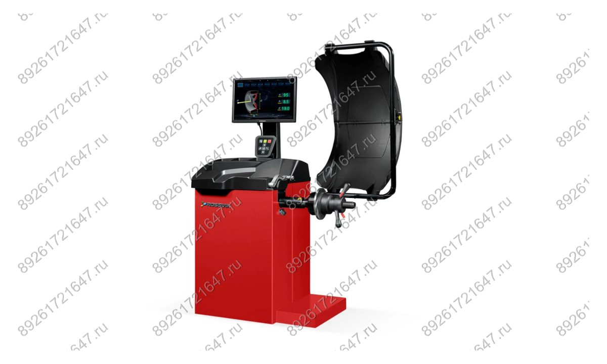  Станок балансировочный ROSSVIK VT-63, 220В (LCD, лазер, эл. линейка, УЗ) RAL3020 КРАСНЫЙ (0)