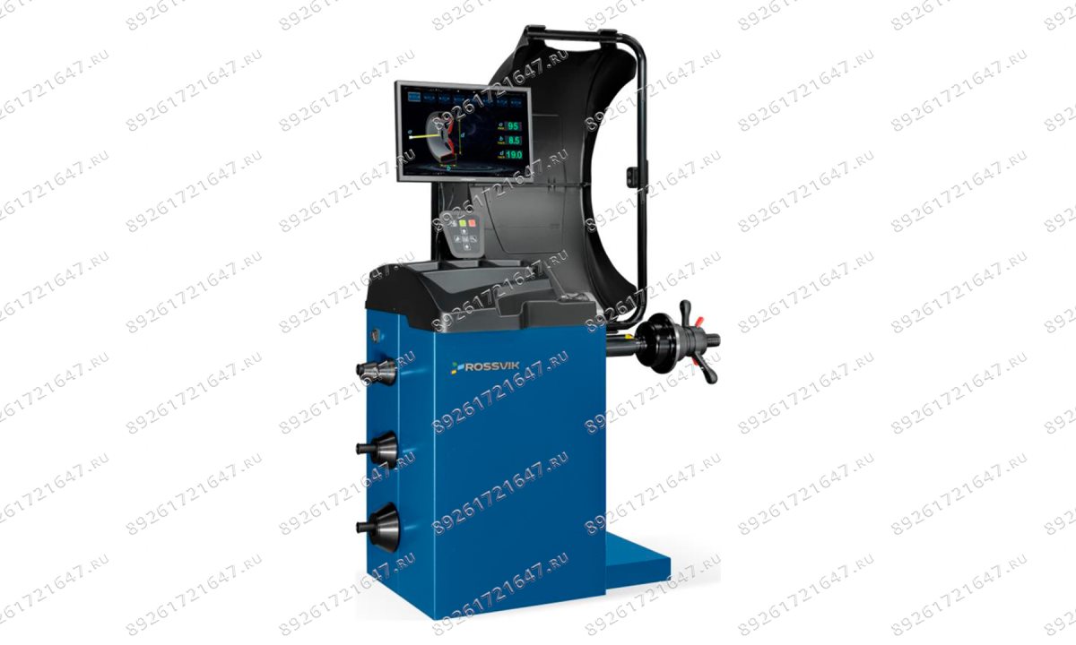  Станок балансировочный ROSSVIK VT-63, 220В (LCD, лазер, эл. линейка, УЗ) RAL5005 СИНИЙ (1)