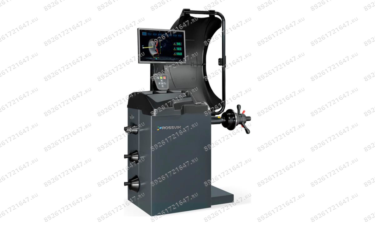  Станок балансировочный ROSSVIK VT-63, 220В (LCD, лазер, эл. линейка, УЗ) RAL7016 СЕРЫЙ (1)