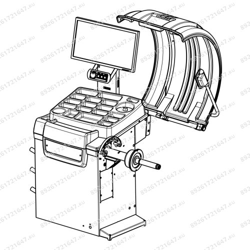 Запчасти для: Балансировочный станок Galaxy Plus (СБМП60-3D Л) 01-02-2022_01-05-2022 (деталировка)
