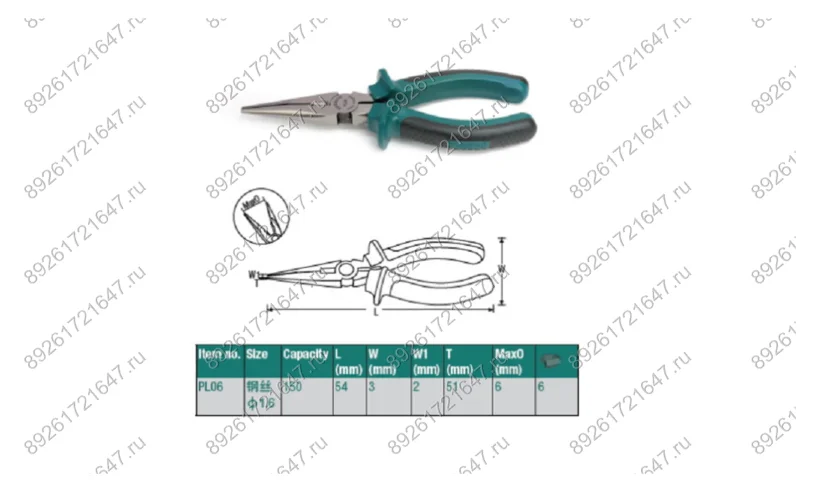 PL06 Длинногубцы ROSSVIK 6
