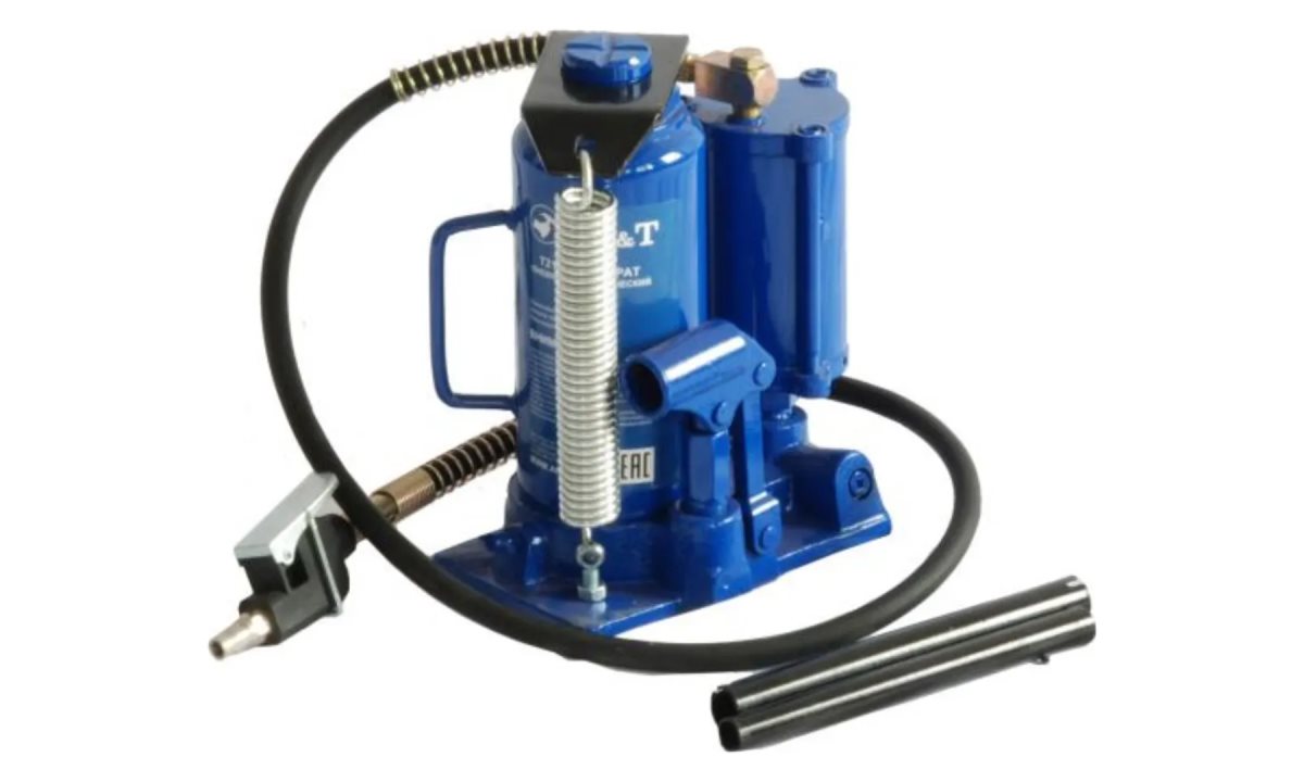  Домкрат пневмогидравлический бутылочный Т21012 AE&T 12т (0)