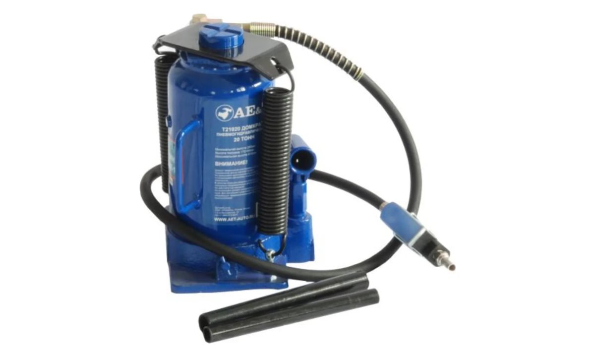  Домкрат пневмогидравлический бутылочный Т21020 AE&T 20т (0)