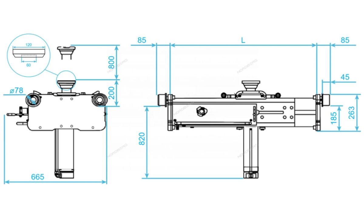  Домкрат пневмогидравлический ямный (канавный подъемник) 15т N501T (1)