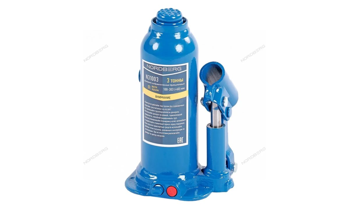  Домкрат бутылочный 3 т NORDBERG N31003 (1)