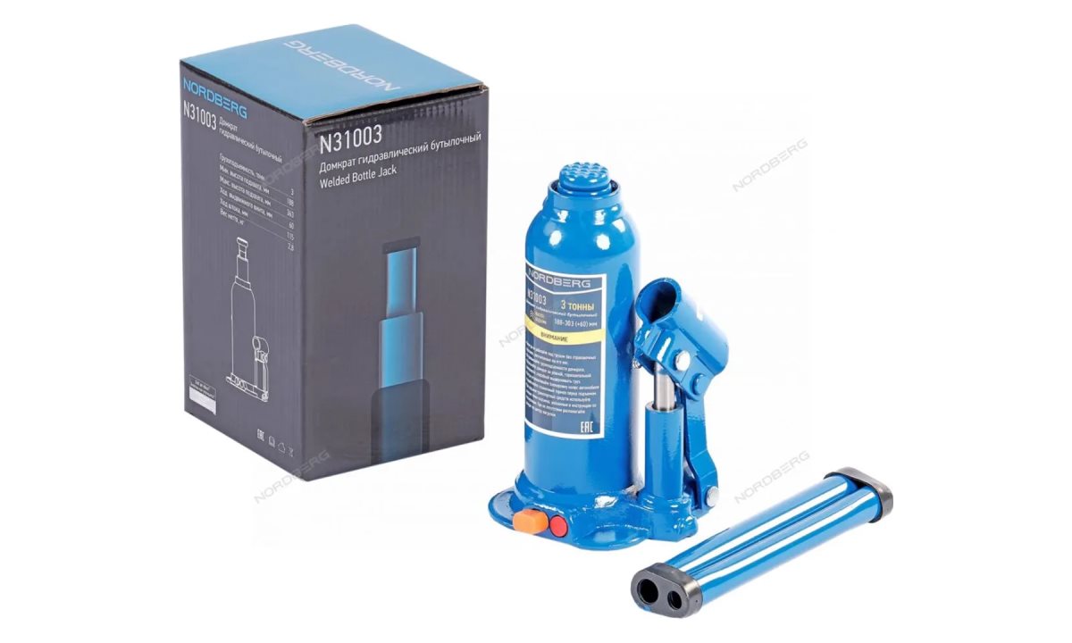  Домкрат бутылочный 3 т NORDBERG N31003 (0)