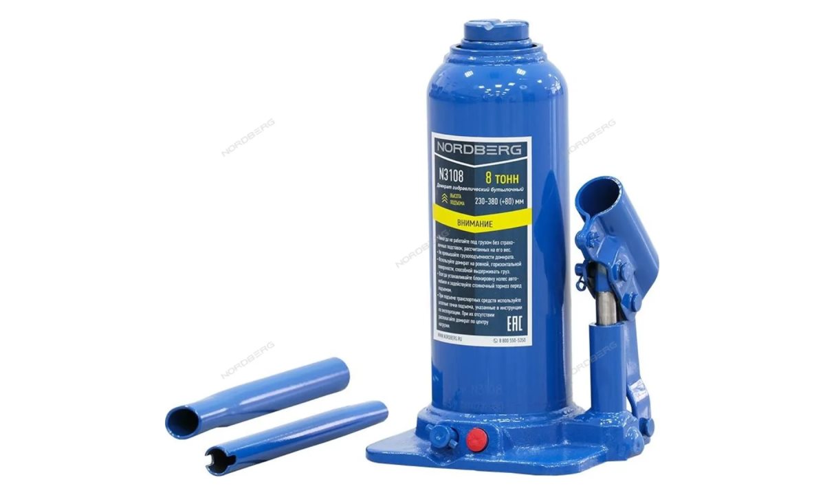  Домкрат бутылочный, г/п 8 т, NORDBERG N3108 (0)