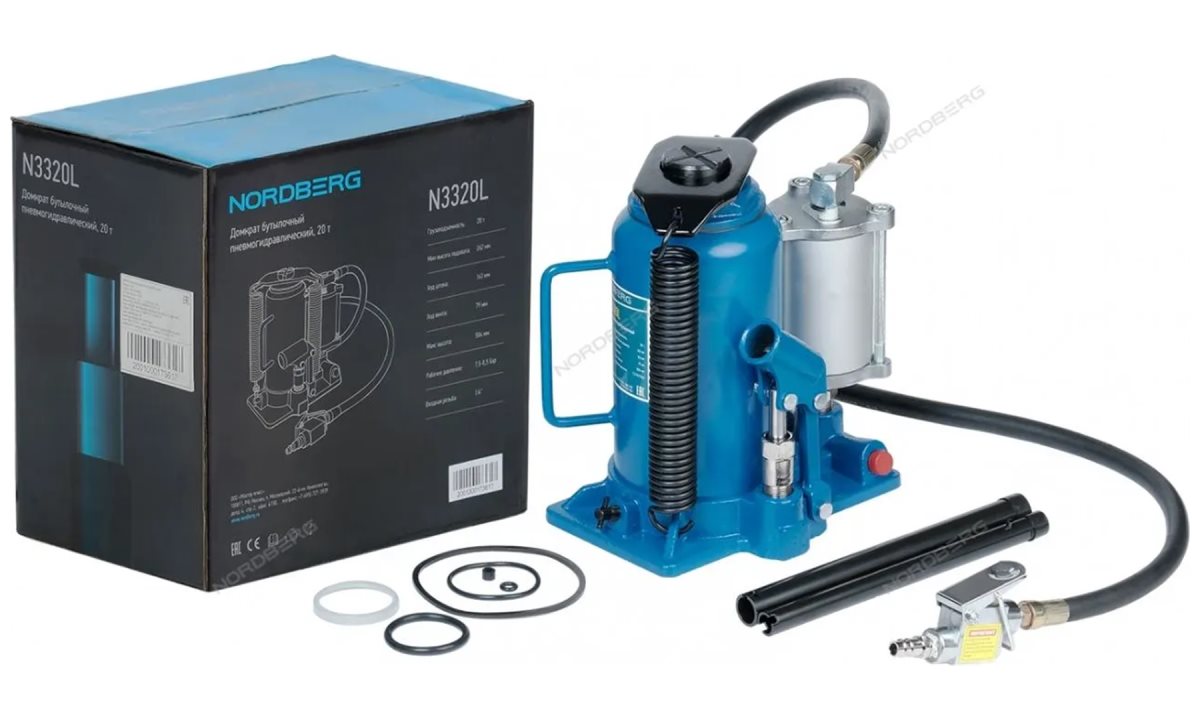  ДОМКРАТ бутылочный 20т пневмогидравлический NORDBERG N3320L (0)