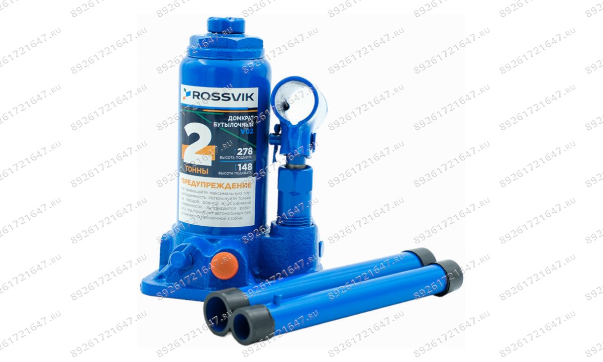  Домкрат бутылочный ROSSVIK V02, г/п 2,0т (1)