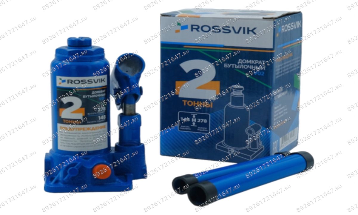  Домкрат бутылочный ROSSVIK V02, г/п 2,0т (0)