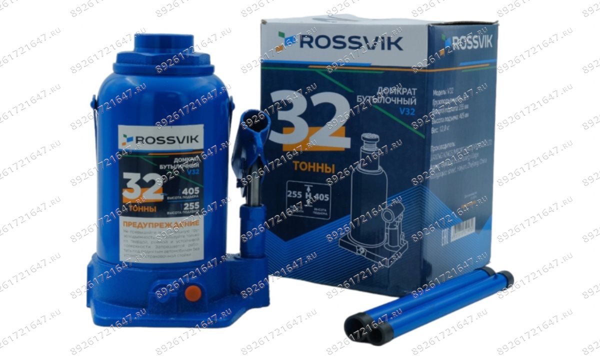  Домкрат бутылочный ROSSVIK V32, г/п 32,0т (0)