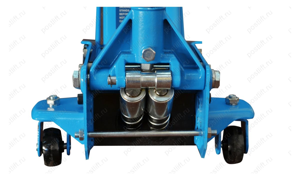  Домкрат подкатной гаражный, высота подъема 135/490mm, нагрузка 3т, 2 цилиндра, кардан (1)