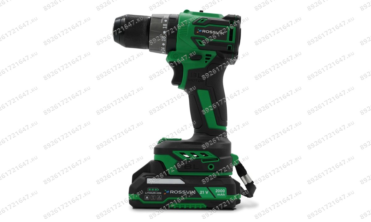  Шуруповерт аккумуляторный ROSSVIK RIW-550, 50 Nm, 21 В, кулачковый патрон (0)