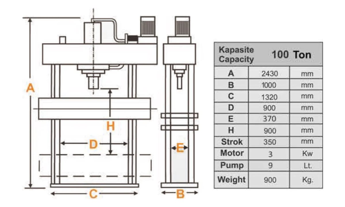  KraftWell KRWPR100ET Пресс 100 т. c электроприводом (1)